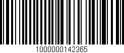 Código de barras (EAN, GTIN, SKU, ISBN): '1000000142365'