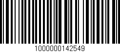 Código de barras (EAN, GTIN, SKU, ISBN): '1000000142549'