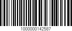 Código de barras (EAN, GTIN, SKU, ISBN): '1000000142587'