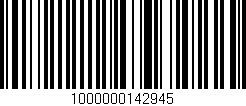 Código de barras (EAN, GTIN, SKU, ISBN): '1000000142945'