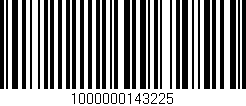 Código de barras (EAN, GTIN, SKU, ISBN): '1000000143225'