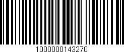 Código de barras (EAN, GTIN, SKU, ISBN): '1000000143270'