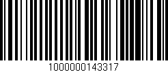 Código de barras (EAN, GTIN, SKU, ISBN): '1000000143317'