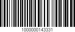 Código de barras (EAN, GTIN, SKU, ISBN): '1000000143331'