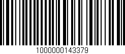 Código de barras (EAN, GTIN, SKU, ISBN): '1000000143379'