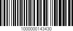 Código de barras (EAN, GTIN, SKU, ISBN): '1000000143430'