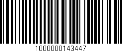 Código de barras (EAN, GTIN, SKU, ISBN): '1000000143447'