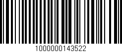 Código de barras (EAN, GTIN, SKU, ISBN): '1000000143522'