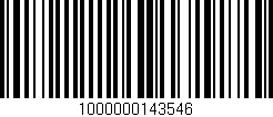 Código de barras (EAN, GTIN, SKU, ISBN): '1000000143546'