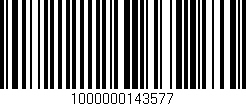 Código de barras (EAN, GTIN, SKU, ISBN): '1000000143577'