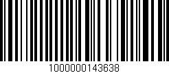 Código de barras (EAN, GTIN, SKU, ISBN): '1000000143638'