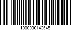 Código de barras (EAN, GTIN, SKU, ISBN): '1000000143645'