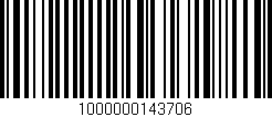 Código de barras (EAN, GTIN, SKU, ISBN): '1000000143706'
