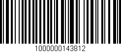 Código de barras (EAN, GTIN, SKU, ISBN): '1000000143812'