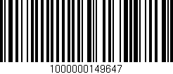 Código de barras (EAN, GTIN, SKU, ISBN): '1000000149647'