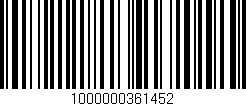 Código de barras (EAN, GTIN, SKU, ISBN): '1000000361452'