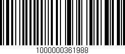Código de barras (EAN, GTIN, SKU, ISBN): '1000000361988'