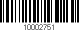 Código de barras (EAN, GTIN, SKU, ISBN): '10002751'