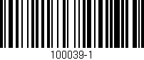 Código de barras (EAN, GTIN, SKU, ISBN): '100039-1'