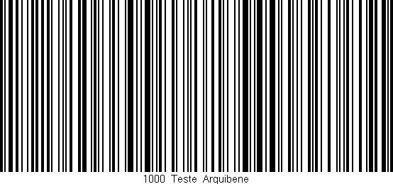 Código de barras (EAN, GTIN, SKU, ISBN): '1000_Teste_Arquibene'