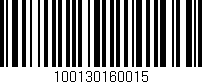 Código de barras (EAN, GTIN, SKU, ISBN): '100130160015'