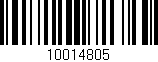 Código de barras (EAN, GTIN, SKU, ISBN): '10014805'