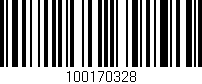 Código de barras (EAN, GTIN, SKU, ISBN): '100170328'
