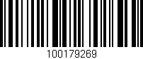 Código de barras (EAN, GTIN, SKU, ISBN): '100179269'