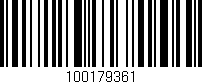Código de barras (EAN, GTIN, SKU, ISBN): '100179361'