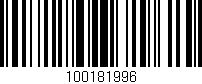 Código de barras (EAN, GTIN, SKU, ISBN): '100181996'