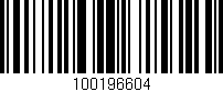 Código de barras (EAN, GTIN, SKU, ISBN): '100196604'