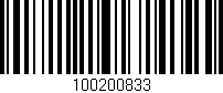 Código de barras (EAN, GTIN, SKU, ISBN): '100200833'