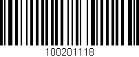 Código de barras (EAN, GTIN, SKU, ISBN): '100201118'