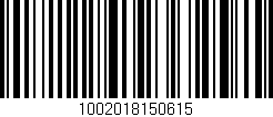 Código de barras (EAN, GTIN, SKU, ISBN): '1002018150615'
