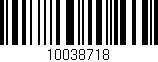 Código de barras (EAN, GTIN, SKU, ISBN): '10038718'