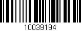 Código de barras (EAN, GTIN, SKU, ISBN): '10039194'