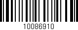 Código de barras (EAN, GTIN, SKU, ISBN): '10086910'