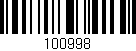 Código de barras (EAN, GTIN, SKU, ISBN): '100998'