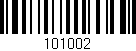 Código de barras (EAN, GTIN, SKU, ISBN): '101002'