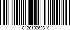 Código de barras (EAN, GTIN, SKU, ISBN): '1012018260610'