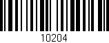 Código de barras (EAN, GTIN, SKU, ISBN): '10204'