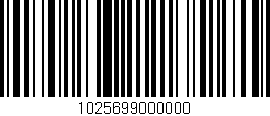 Código de barras (EAN, GTIN, SKU, ISBN): '1025699000000'