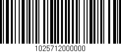 Código de barras (EAN, GTIN, SKU, ISBN): '1025712000000'
