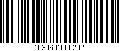 Código de barras (EAN, GTIN, SKU, ISBN): '1030601006292'