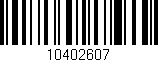 Código de barras (EAN, GTIN, SKU, ISBN): '10402607'