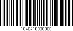 Código de barras (EAN, GTIN, SKU, ISBN): '1040418000000'