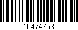 Código de barras (EAN, GTIN, SKU, ISBN): '10474753'