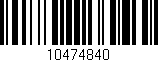 Código de barras (EAN, GTIN, SKU, ISBN): '10474840'