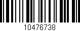 Código de barras (EAN, GTIN, SKU, ISBN): '10476738'