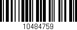 Código de barras (EAN, GTIN, SKU, ISBN): '10484759'